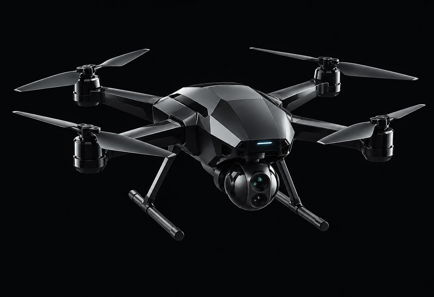 ISR and tracking drone with stabilized optical gimbal